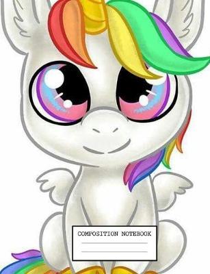 Composition Notebook: Unicorns Lovers Soft Glossy Cover Wide Ruled Blank Lined Journal Paper 7.44 x 9.69 Inches 110 Pages