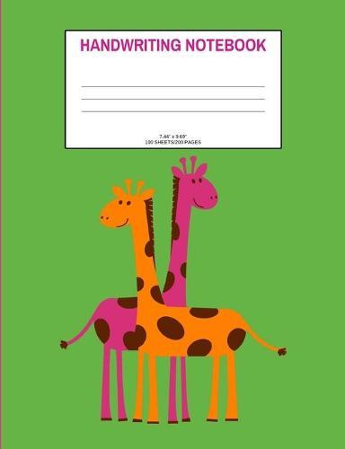 Handwriting Notebook: Giraffes; 100 sheets/200 pages; 7.44  x 9.69