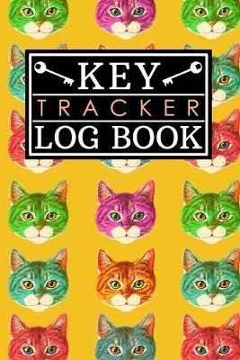 Key Tracker Log Book: Cute Colorful Animal Cat Pattern in Yellow Cover Gift