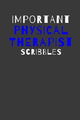 Important Physical Therapist Scribbles: Inspirational Motivational Funny Gag Notebook Journal Composition Positive Energy 120 Lined Pages For Physical Therapists