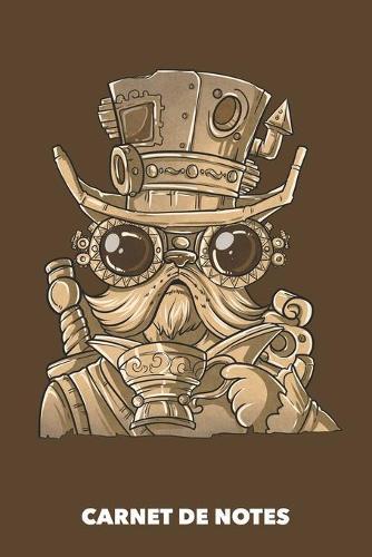 Carnet de Notes: Chat Steampunk A5 petits carreaux - 120 pages pour proprietaires de chats