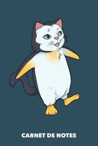 Carnet de Notes: Pingouin Chat A5 ligne - 120 pages pour proprietaires de chats