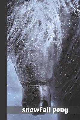 snowfall pony: small lined Pony Notebook / Travel Journal to write in (6'' x 9'') 120 pages