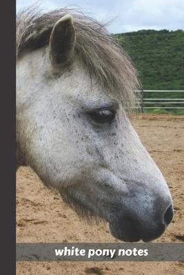 white pony notes: small lined Pony Notebook / Travel Journal to write in (6'' x 9'') 120 pages