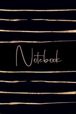 Notebook Lines: College Ruled Journal to write in, Black and Gold