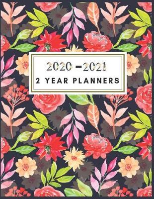 2020-2021 2 Year Planners: Two year planner 2020-2021 monthly 8.5 x 11 - Watercolor Floral - 2 Year Calendar Jan 2020-Dec 2021 Monthly - 24 Months Agenda Planner with Holiday - Monthly Planner and Organizer, Personalized Appointment.