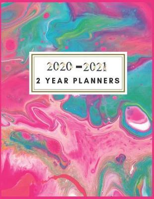 2020-2021 2 Year Planners: Two year planner 2020-2021 monthly 8.5 x 11 - Colorful Watercolor - 2 Year Calendar Jan 2020-Dec 2021 Monthly - 24 Months Agenda Planner with Holiday - Monthly Planner and Organizer, Personalized Appointment.