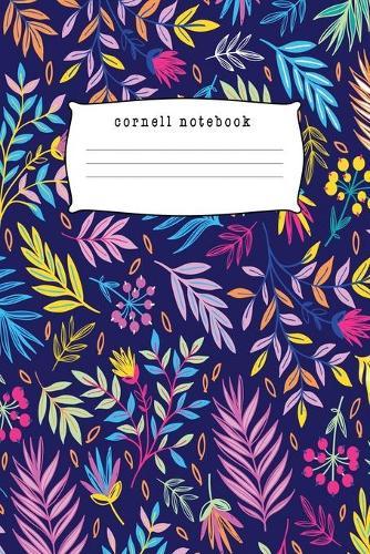 Cornell Notebook: Notes Taking System for High School Adult Student with College Ruled Lines Composition with Natural Colorful Exotic Flowers