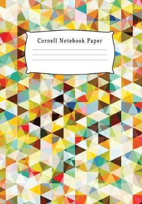 Cornell Notes Paper: Notes Taking System for High School Adult Student with College Ruled Lines Composition with Mosaic Pattern