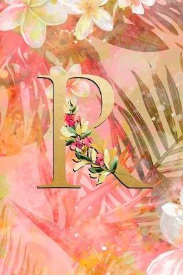 R: Personalized Initial Name Floral Letter Design Matte Soft Cover Notebook Journal to Write In - 120 Blank Lined Pages