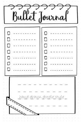 Bullet Journal - Hand Drawn Doodle Style: Undated 3 Month Pre - Made Dot Grid Notebook + Mood & Habit Trackers With Weekly & Monthly Layouts