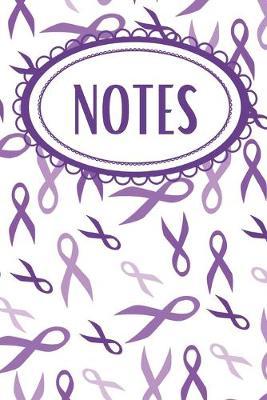 Purple Ribbon Portable Notebook: For Awareness of Eating Disorders, Pancreatic Cancer, Thyroid Cancer, Domestic Violence, and Fibromyalgia