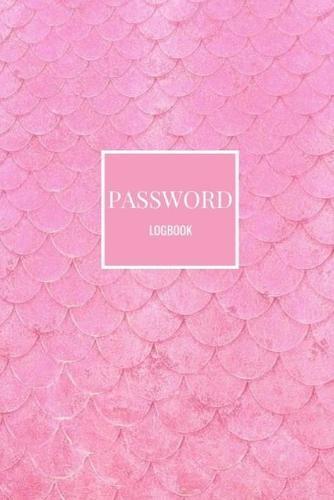 Password Logbook: Pink Mermaid Print Email Password Organizer with Alphabetical Tabs, Password Keeper Book, Passcode Diary, Password Storage Book
