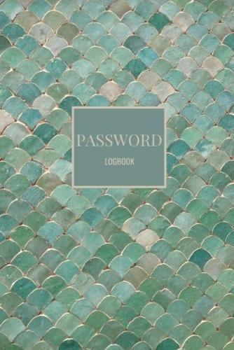 Password Logbook: Dark Green Gold Mermaid Effect Email Password Organizer with Alphabetical Tabs, Password Keeper Book, Passcode Diary, Password Storage Book