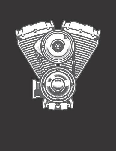 Racing Logbuch: Dein persoenliches Tagebuch fur Motorrad Rennen und Renntrainings auf der Rennstrecke ♦ fur uber 100 Eintrage ♦ Grosszugiges A4+ Format ♦ Motiv: Motor