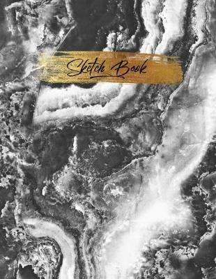 Sketch Book: Gold & White Marble Sketchbook Large Blank Notebook for Drawing, Painting, Doodling or Sketching