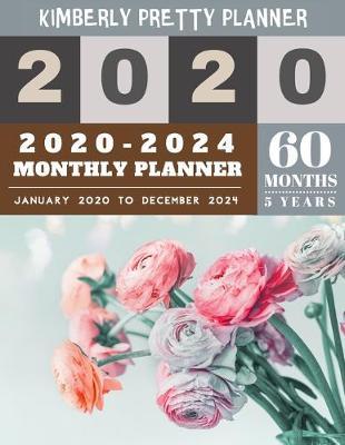 2020-2024 monthly planner: five year planner 2020-2024 5 Year Planner for 60 Months with internet record page floral art design