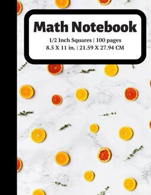 Math Notebook: 1/2 inch Square Graph Paper for Students and Kids, 100 Sheets (Large, 8.5 x 11)