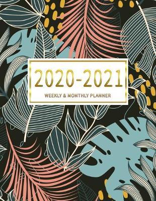 2020-2021 Weekly & Monthly Planner: 2 Year Calendar Schedule, Squares Quad Ruled, Dot Notes, Leaves Colorful, No Holiday
