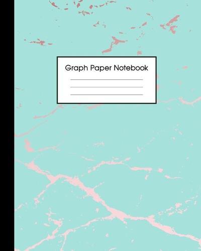 Graph Paper Notebook: Beautiful Blue Marble and Rose Gold - 8 x 10 inches - 5 x 5 Squares per inch, Quad Ruled - Cute Graph Paper Composition Notebook for Children, Kids, Girls, Teens and Students (Math and Science School Essentials)