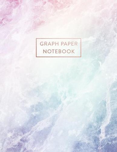 Graph Paper Notebook: Rainbow Marble and Quartz - 8.5 x 11 - 5 x 5 Squares per inch - 100 Quad Ruled Pages - Cute Graph Paper Composition Notebook for Children, Kids, Girls, Teens and Students (Math and Science School Essentials)