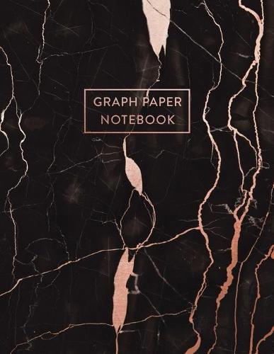 Graph Paper Notebook: Italian Black and Rose Gold Marble - 8.5 x 11 - 5 x 5 Squares per inch - 100 Quad Ruled Pages - Cute Graph Paper Composition Notebook for Children, Kids, Girls, Teens and Students (Math and Science School Essentials)