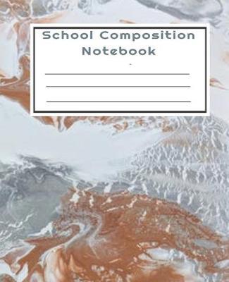 School Composition Notebook: 7.5 x 9.25  Wide Ruled Notebook Lined School Journal for Children Kids Girls Teens Women