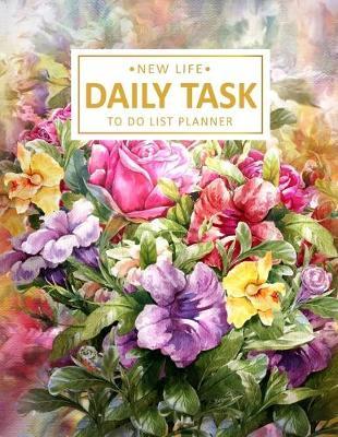 Daily Task List Planner: Hourly Goal Setting Productivity Agenda Planner and Organizer - Daily & Weekly View Journal & Work Diary for To-Do's and More - Cute Watercolor Floral Design for Everyone.