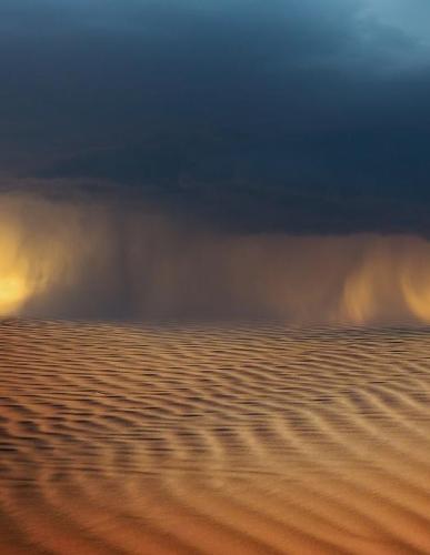 Notebook: landscape desert storm sand clouds sky weather drought dry dust