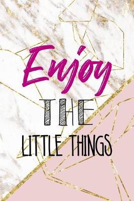 Enjoy The Little Things: Origami Notebook Journal Composition Blank Lined Diary Notepad 120 Pages Paperback Pink Marble