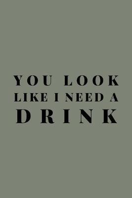 You Look Like I Need A Drink: Funny Drunk Lined Simple Journal Composition Notebook (6  x 9 ) 120 Pages