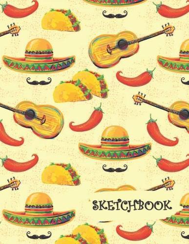 Sketchbook: Tacos & Guitar Fun Framed Drawing Paper Notebook