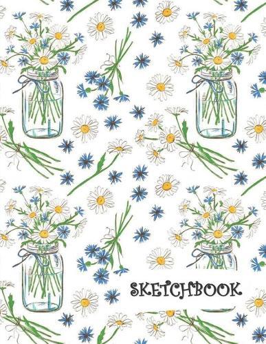 Sketchbook: Daisies in a Jar Fun Framed Drawing Paper Notebook