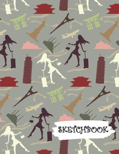 Sketchbook: World Traveler Fun Framed Drawing Paper Notebook