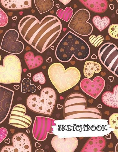 Sketchbook: Chocolate Heart Fun Framed Drawing Paper Notebook