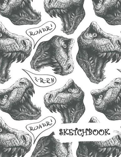 Sketchbook: Tyrannosaurus Rex Head Fun Framed Drawing Paper Notebook