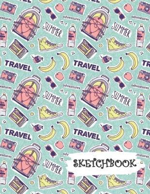 Sketchbook: Backpack Travel Fun Framed Drawing Paper Notebook