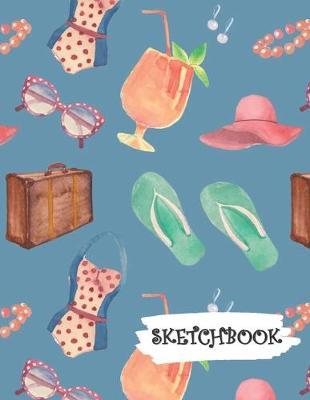 Sketchbook: Tropical Travel Fun Framed Drawing Paper Notebook