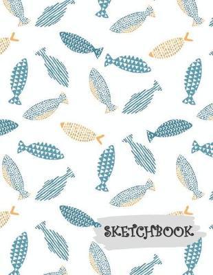 Sketchbook: Blue and Orange Fish Fun Framed Drawing Paper Notebook