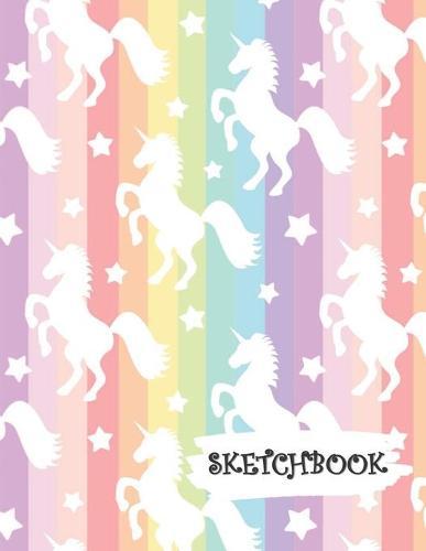 Sketchbook: Rainbow Unicorn Fun Framed Drawing Paper Notebook