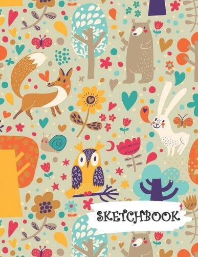 Sketchbook: Fox Owl Bear Animal Fun Framed Drawing Paper Notebook