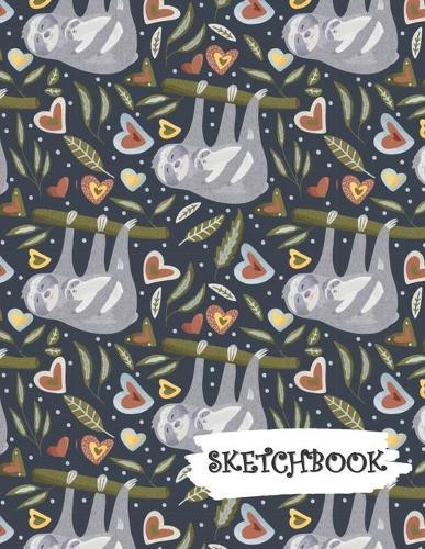 Sketchbook: Mommy & Baby Sloth Jungle Fun Framed Drawing Paper Notebook