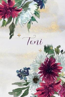 Toni: Personalized Journal Gift Idea for Women (Burgundy and White Mums)