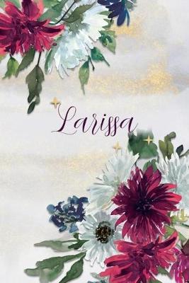 Larissa: Personalized Journal Gift Idea for Women (Burgundy and White Mums)