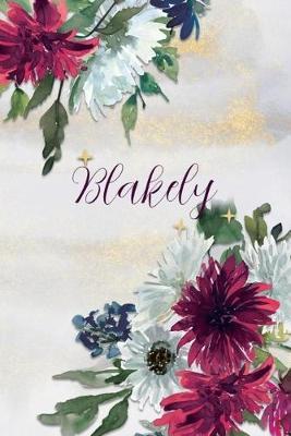 Blakely: Personalized Journal Gift Idea for Women (Burgundy and White Mums)