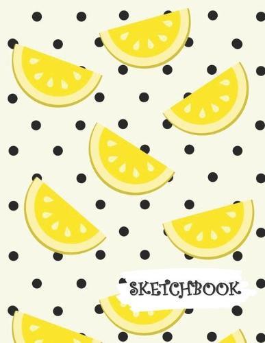 Sketchbook: Polka Dot Lemon Fruit Fun Framed Drawing Paper Notebook