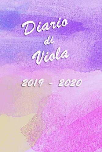 Agenda Scuola 2019 - 2020 - Viola: Mensile - Settimanale - Giornaliera - Settembre 2019 - Agosto 2020 - Obiettivi - Rubrica - Orario Lezioni - Appunti - Priorita - Elegante copertina con vivaci schizzi in acquerello