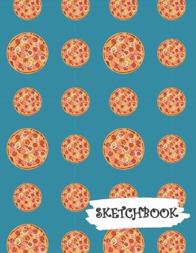 Sketchbook: Whole Pepperoni Pizza Fun Framed Drawing Paper Notebook