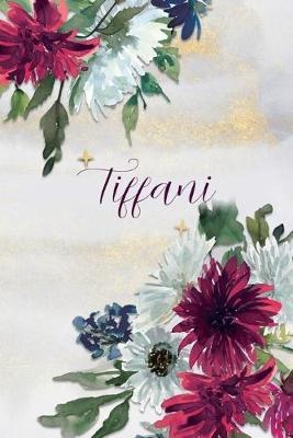 Tiffani: Personalized Journal Gift Idea for Women (Burgundy and White Mums)