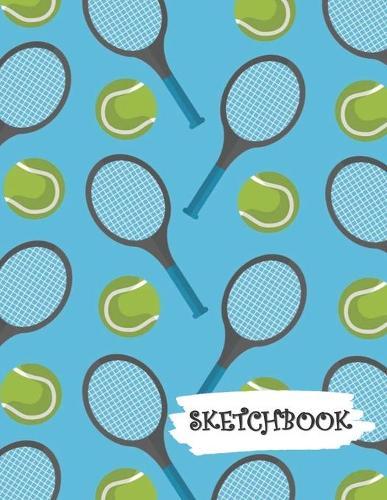 Sketchbook: Tennis Ball & Racket Sport Fun Framed Drawing Paper Notebook